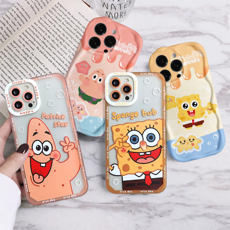 Casing SpongeBob Patrick Star Oppo A17 A57 2022 A76 A72 A52 A92 A95 A12 A15 A52 A36 A96 A54 A16 A7 A5 A93 A3S A72 A55 A74 A92 Reno 8 6 5 4 4F 5F 7 5 7Z A74 a A53 A15S A5S A31