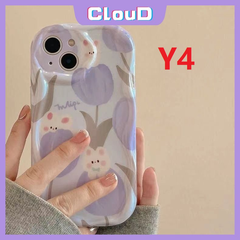 Casing Shockproof Oppo A53 A57 A76 A31 A17 A17K A78 A96 A54 A15 A36 A95 A16 A12 A5s A5 A9 A92 A74 A7 A3s Reno 8T 7 A1K A92 Smile Multicolor Rainbow bunga tulip Soft Case Cover