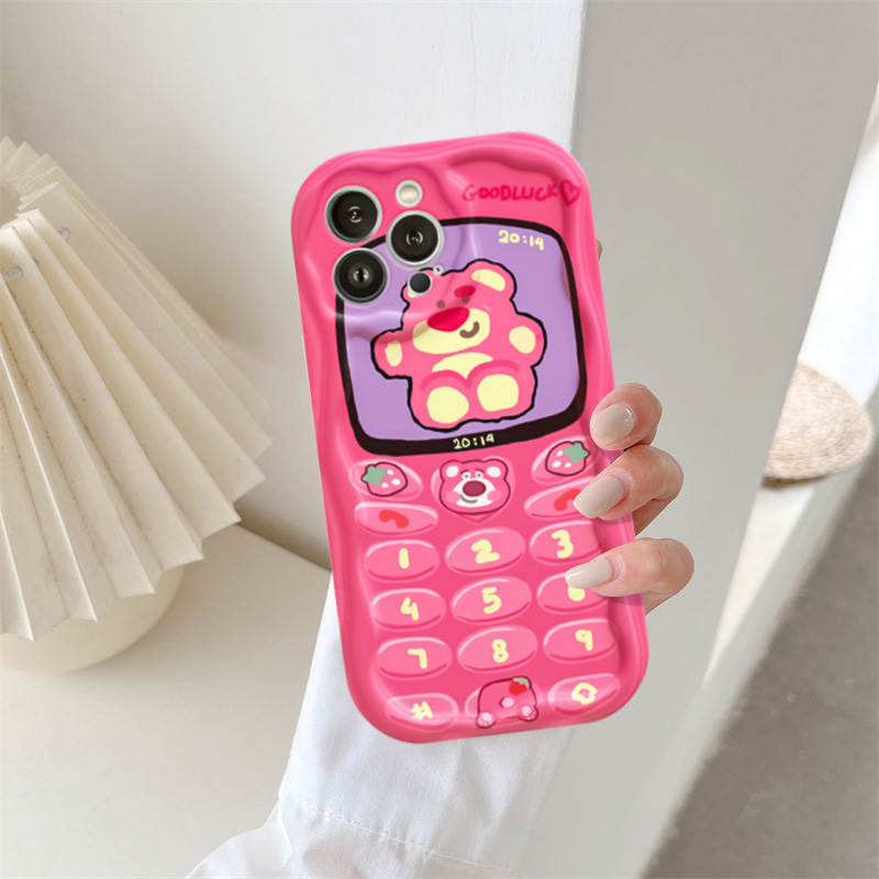 Case Realme C53 C21Y 10 8 8i 5i C20 9i 8Pro C12 C15 C25Y C35 C25 C33 C30 C25s 6i 7i 7 5 9Pro+9 C3 C17 C11 Kartun Manyo Strawberry Bear Winnie The Pooh Lucu Lembut Tpu Cover