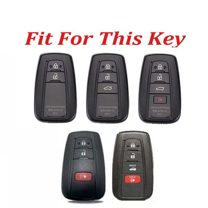 Cover Case Kunci Mobil Kulit Untuk Toyota Corolla Altis Corolla Cross Camry CHR CH-R RAV 4kancing Push Start Smart Entry Key Anti Gores Remote Key Cover Key Case (2,3,4 Kancing)