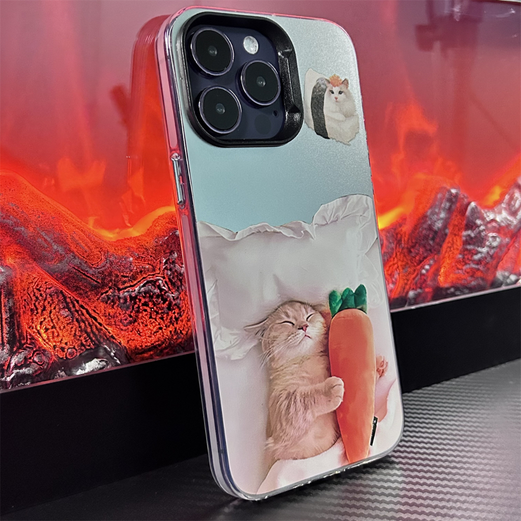 IPHONE Dllencase Casing Untuk Iphone11 14 12 13 Pro Max Perlindungan Fashion Cahaya Mewah Panas Perak Frosted Phone Cover X008