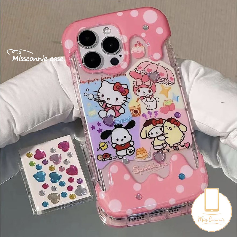 Soft Case Pelindung Kamera Motif Kartun Hello Kitty Biskuit Permen Untuk iPhone 11 XR 8 7 6 6s 14 Plus 12 14 13 Pro Max 11 Pro Max X XS Max SE 2020