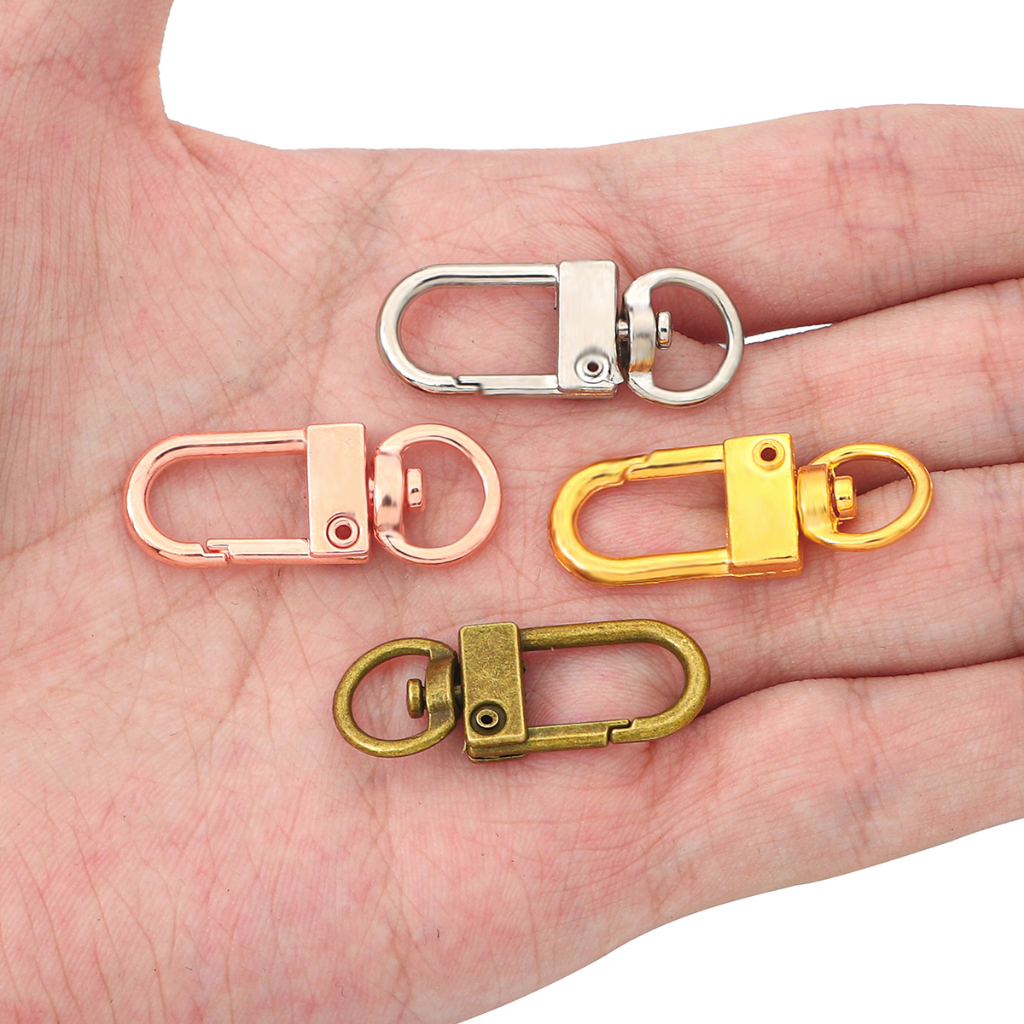 5pcs/bag Berputar Gesper Anjing Emas Rhodium Logam Lobster Clasps Hooks Untuk Membuat Perhiasan DIY Gantungan Kunci Rantai Aksesoris