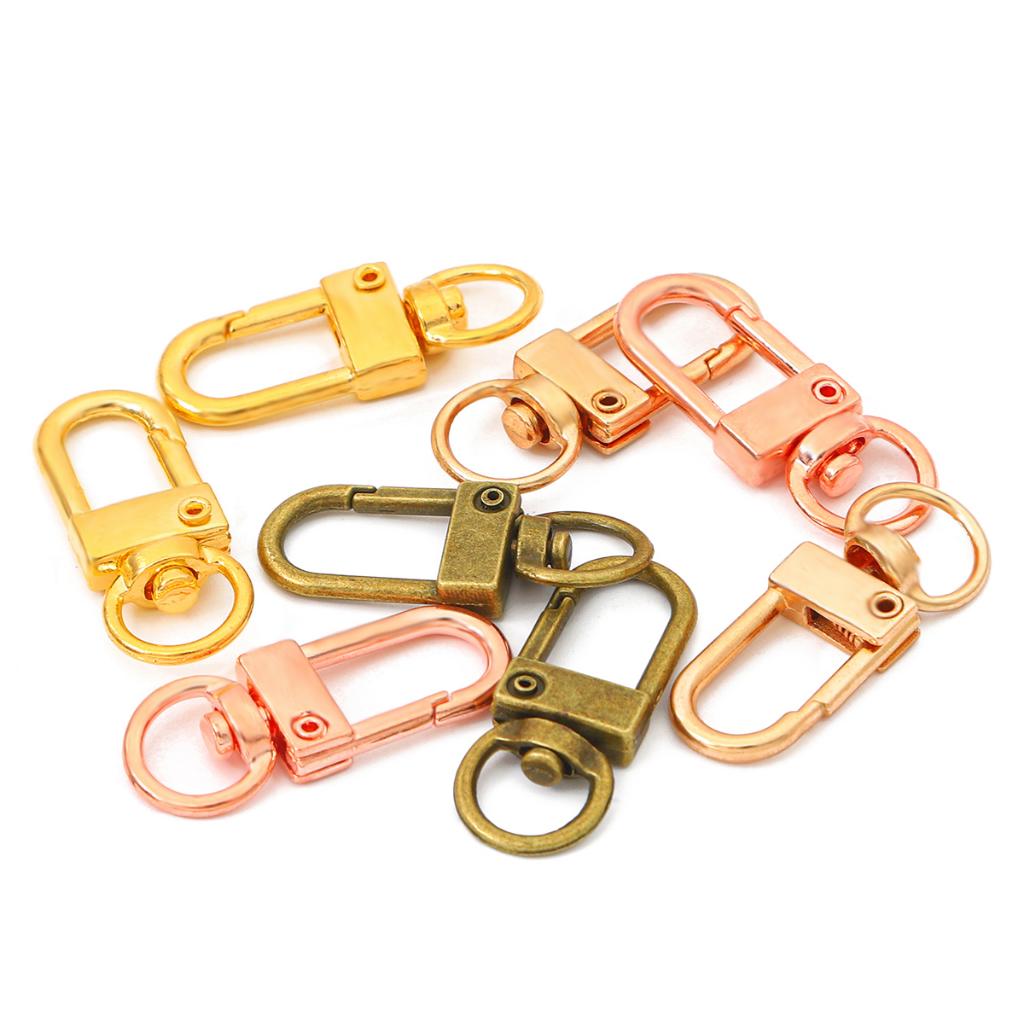 5pcs/bag Berputar Gesper Anjing Emas Rhodium Logam Lobster Clasps Hooks Untuk Membuat Perhiasan DIY Gantungan Kunci Rantai Aksesoris