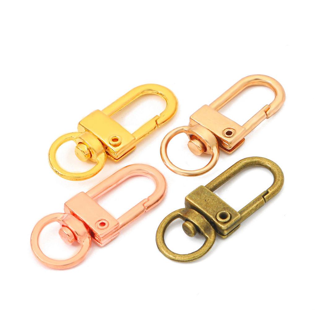 5pcs/bag Berputar Gesper Anjing Emas Rhodium Logam Lobster Clasps Hooks Untuk Membuat Perhiasan DIY Gantungan Kunci Rantai Aksesoris