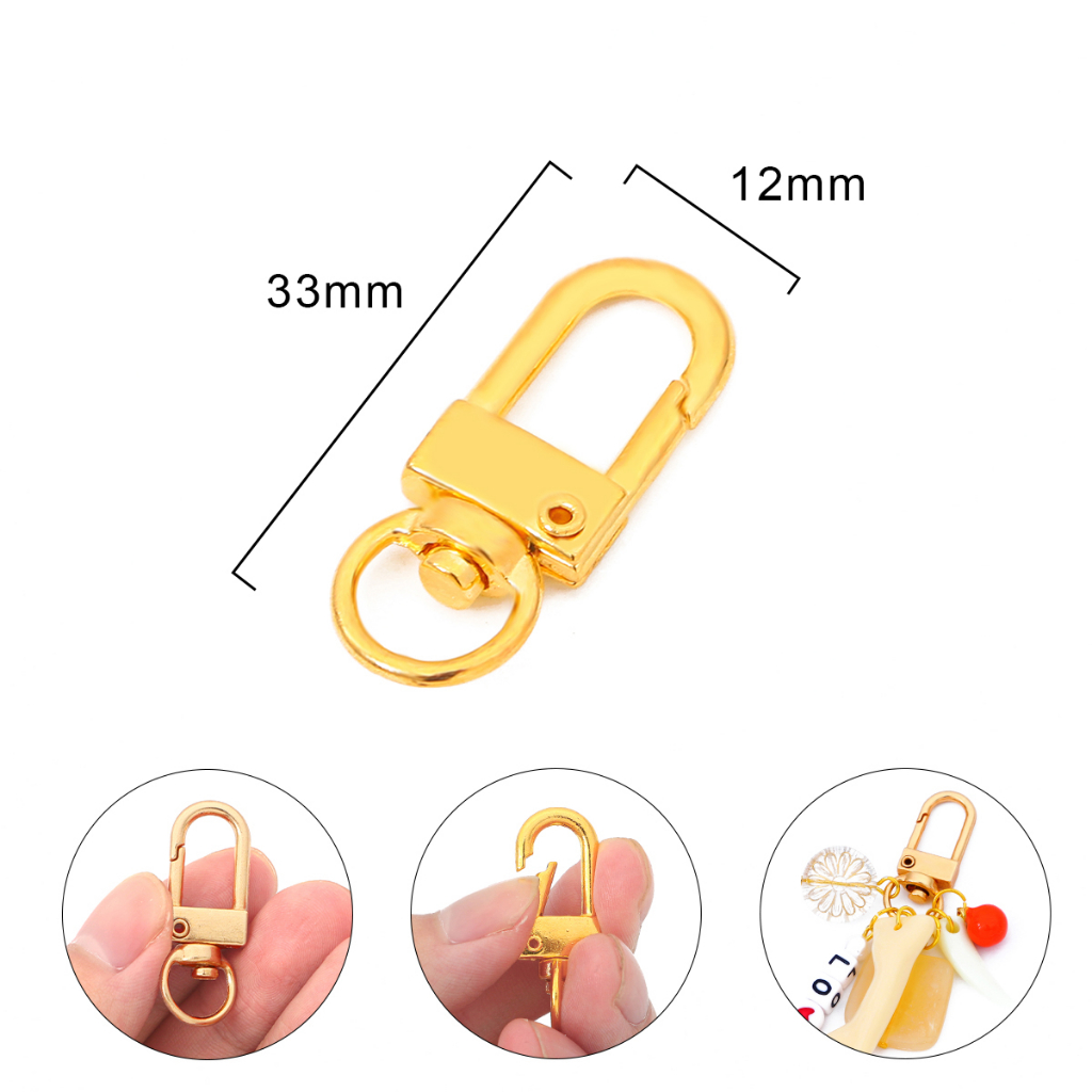 5pcs/bag Berputar Gesper Anjing Emas Rhodium Logam Lobster Clasps Hooks Untuk Membuat Perhiasan DIY Gantungan Kunci Rantai Aksesoris