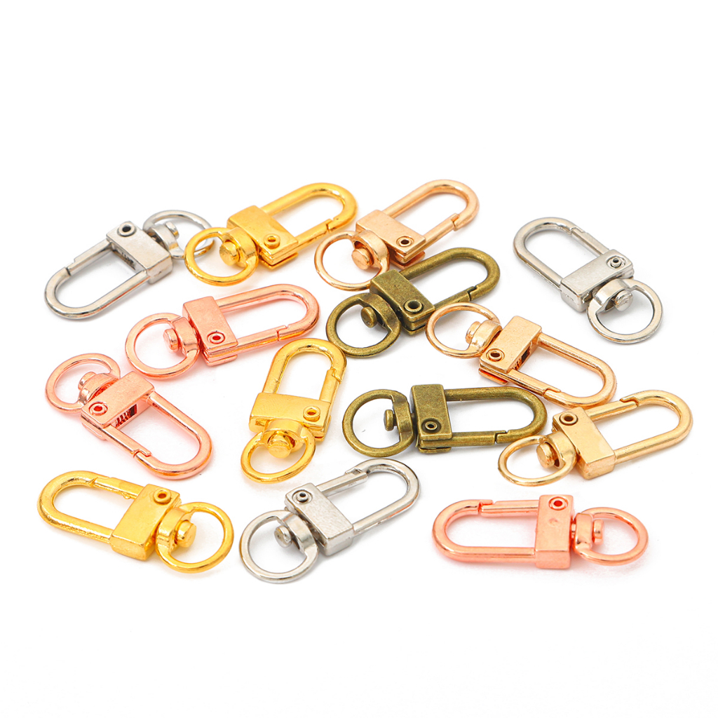 5pcs/bag Berputar Gesper Anjing Emas Rhodium Logam Lobster Clasps Hooks Untuk Membuat Perhiasan DIY Gantungan Kunci Rantai Aksesoris