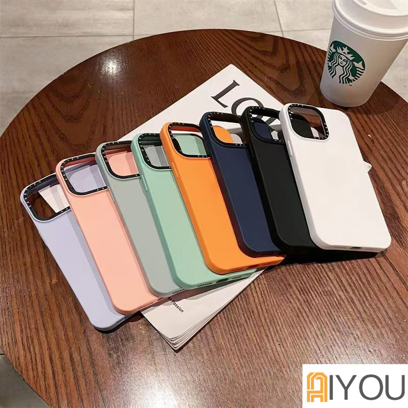 IPHONE  COLOR CASE Abu Ungu Putih CASETify Silikon Inspired Sugar Desain Warna Iphone14 13 Pro MAX 12 Pro MAX 11 Pro MAX XS MAX XR X7 8 Plus Soft Case