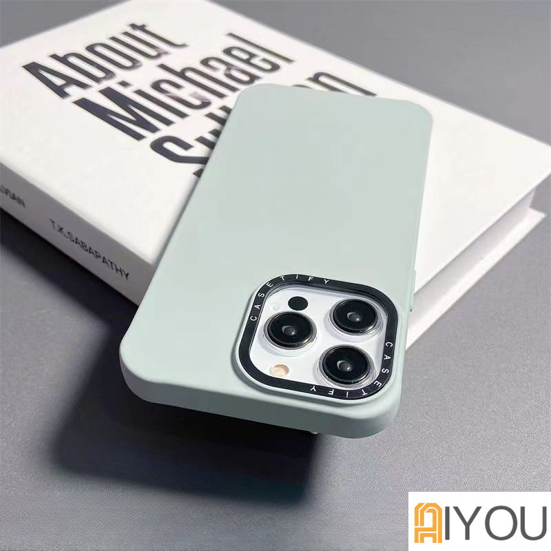 IPHONE  COLOR CASE Abu Ungu Putih CASETify Silikon Inspired Sugar Desain Warna Iphone14 13 Pro MAX 12 Pro MAX 11 Pro MAX XS MAX XR X7 8 Plus Soft Case