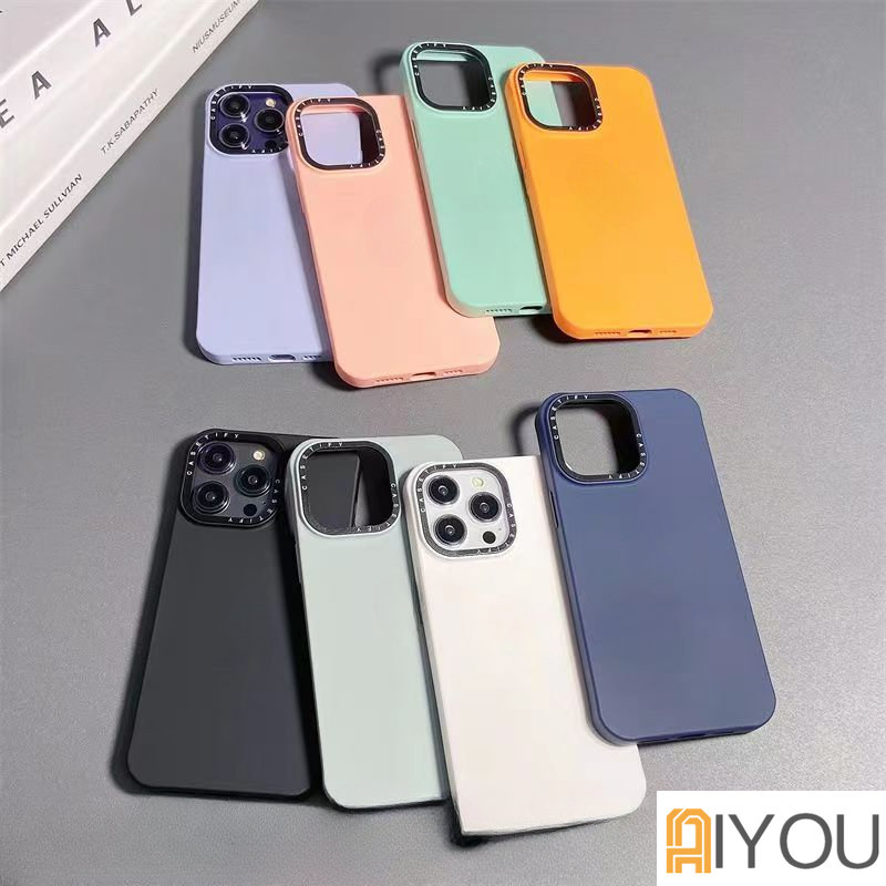 IPHONE  COLOR CASE Abu Ungu Putih CASETify Silikon Inspired Sugar Desain Warna Iphone14 13 Pro MAX 12 Pro MAX 11 Pro MAX XS MAX XR X7 8 Plus Soft Case