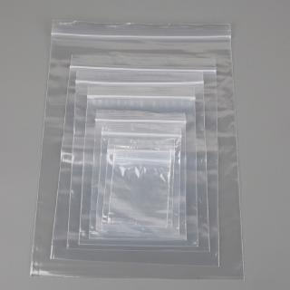 100pcs Kantong Plastik Self Sealing Sachet Zip Zipper Lock Transparan 12*17cm /14*20cm/17.5*25cm Ziplock Bag Bening Untuk Kemasan Perhiasan