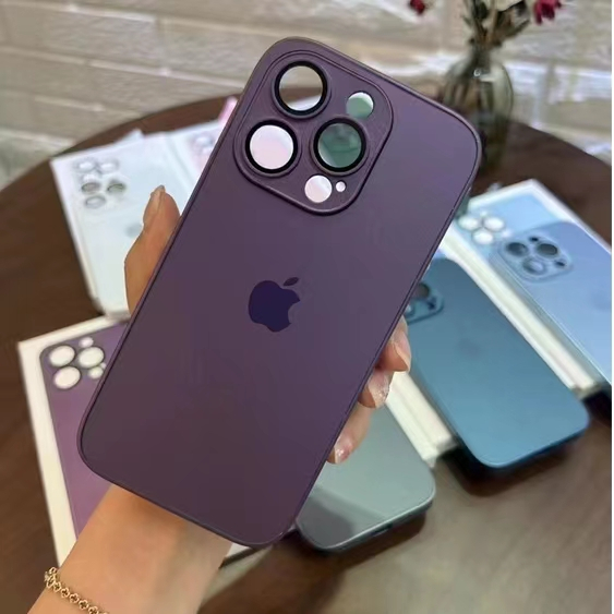 Casing Ponsel AG Matte Tempered Glass Baru Untuk iPhone 14 Pro Max11 12 13 Pro Max14 Plus Kualitas Tinggi AG Frosted Glass Hard Back Cover Casing