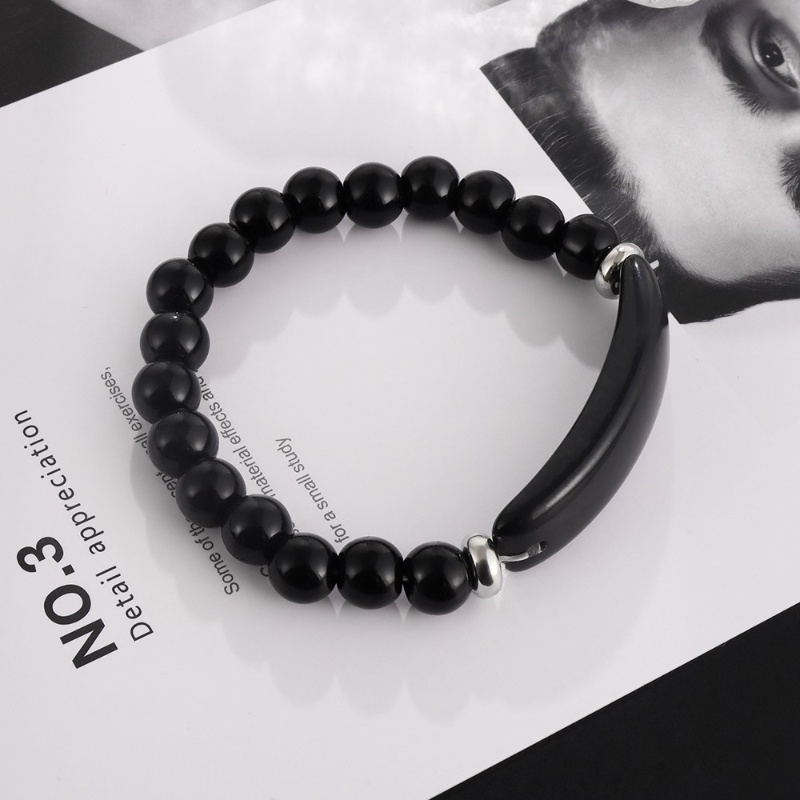 Gelang Tangan Manik-Manik Batu Kristal Obsidian Tiger Eye Magnetik 8MM Untuk Terapi Kesehatan