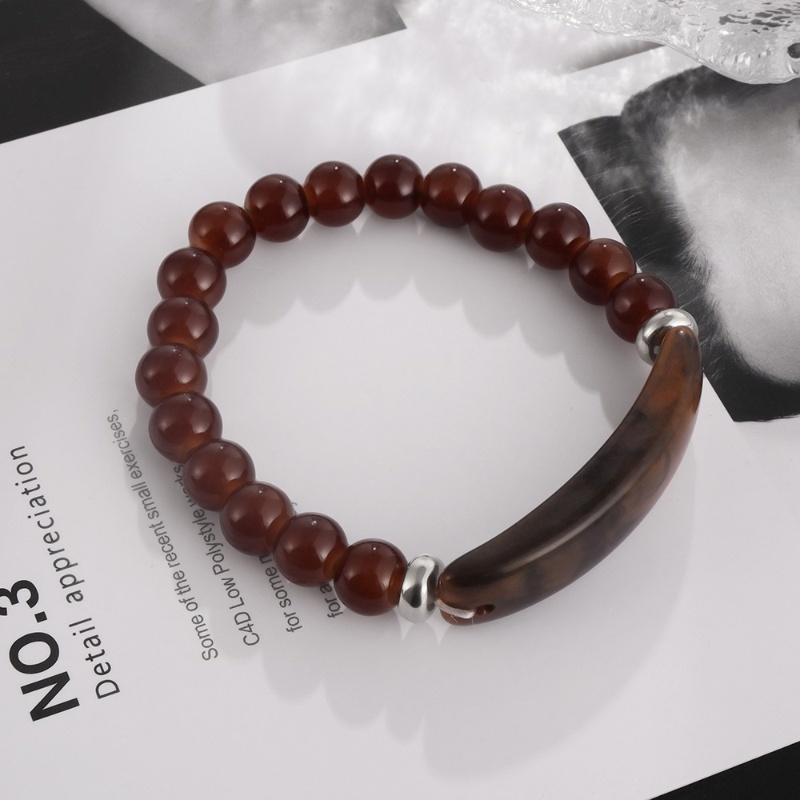 Gelang Tangan Manik-Manik Batu Kristal Obsidian Tiger Eye Magnetik 8MM Untuk Terapi Kesehatan