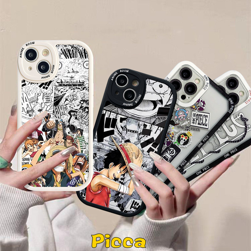 IPHONE Sederhana Fashion One Piece Huruf Inggris Bingkai Hitam Casing Ponsel Kompatibel Untuk Iphone7 8 Plus14 11 12 13 Pro Max X XR XS Max 6 6s Plus Se2020 Bening TPU Soft Case Phone Cover