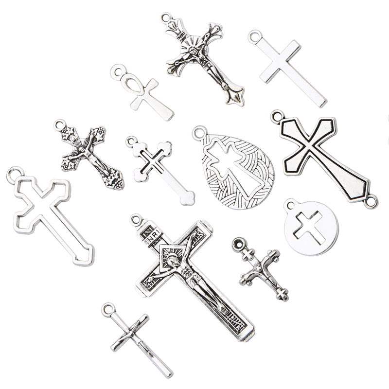 Indah Fashion Vintage Alloy Pendant Cross Series Liontin Perhiasan DIY Untuk Membuat Perhiasan