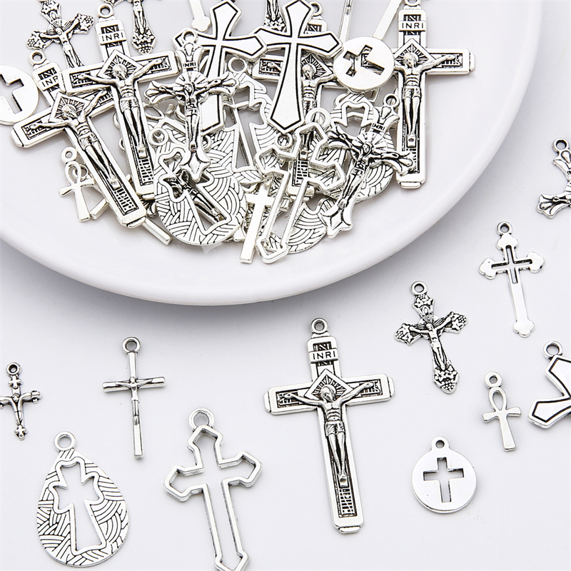 Indah Fashion Vintage Alloy Pendant Cross Series Liontin Perhiasan DIY Untuk Membuat Perhiasan