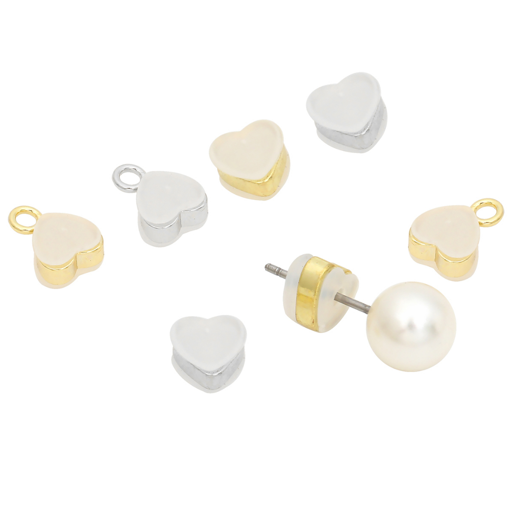 2pcs Anting Stopper Tusuk Temuan Anting Bahan Silikon Berkualitas Tinggi Untuk Membuat Perhiasan DIY Aksesoris