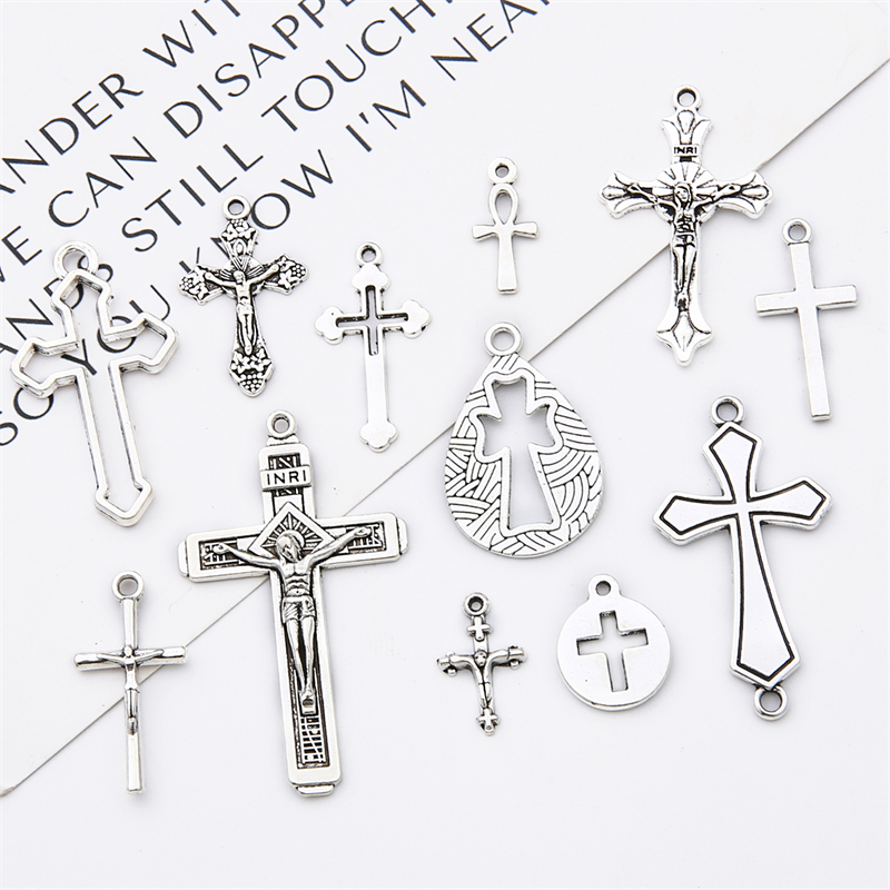 Indah Fashion Vintage Alloy Pendant Cross Series Liontin Perhiasan DIY Untuk Membuat Perhiasan