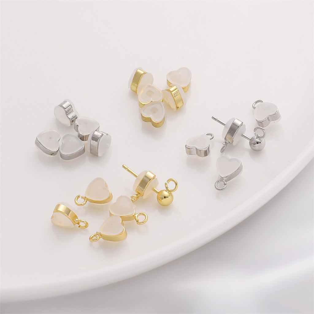 2pcs Anting Stopper Tusuk Temuan Anting Bahan Silikon Berkualitas Tinggi Untuk Membuat Perhiasan DIY Aksesoris