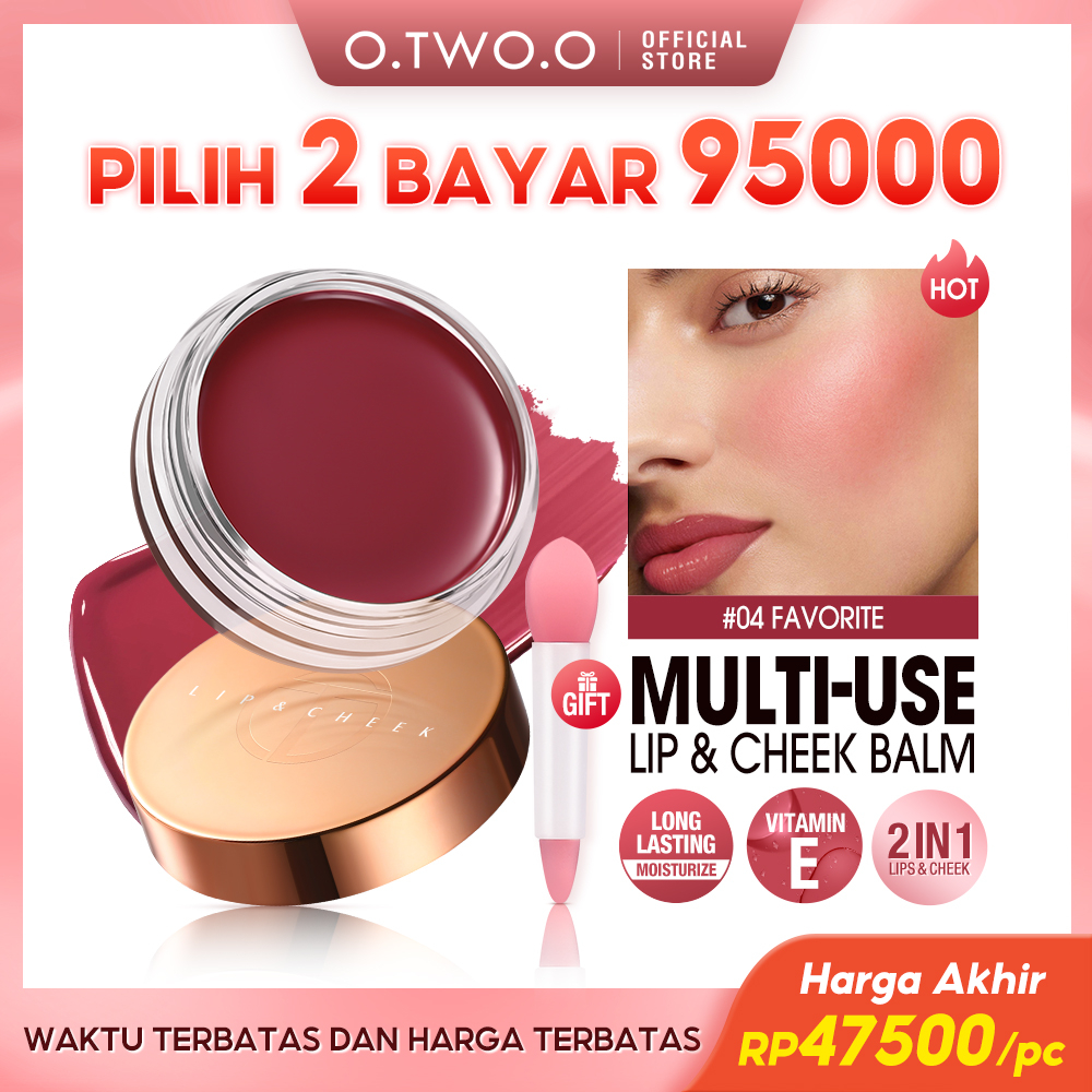 O.TWO.O Hydrating Gloss Lip &amp; Cheek balm Water Tint Lip Cream Moisturizes Plump Lips Makeup