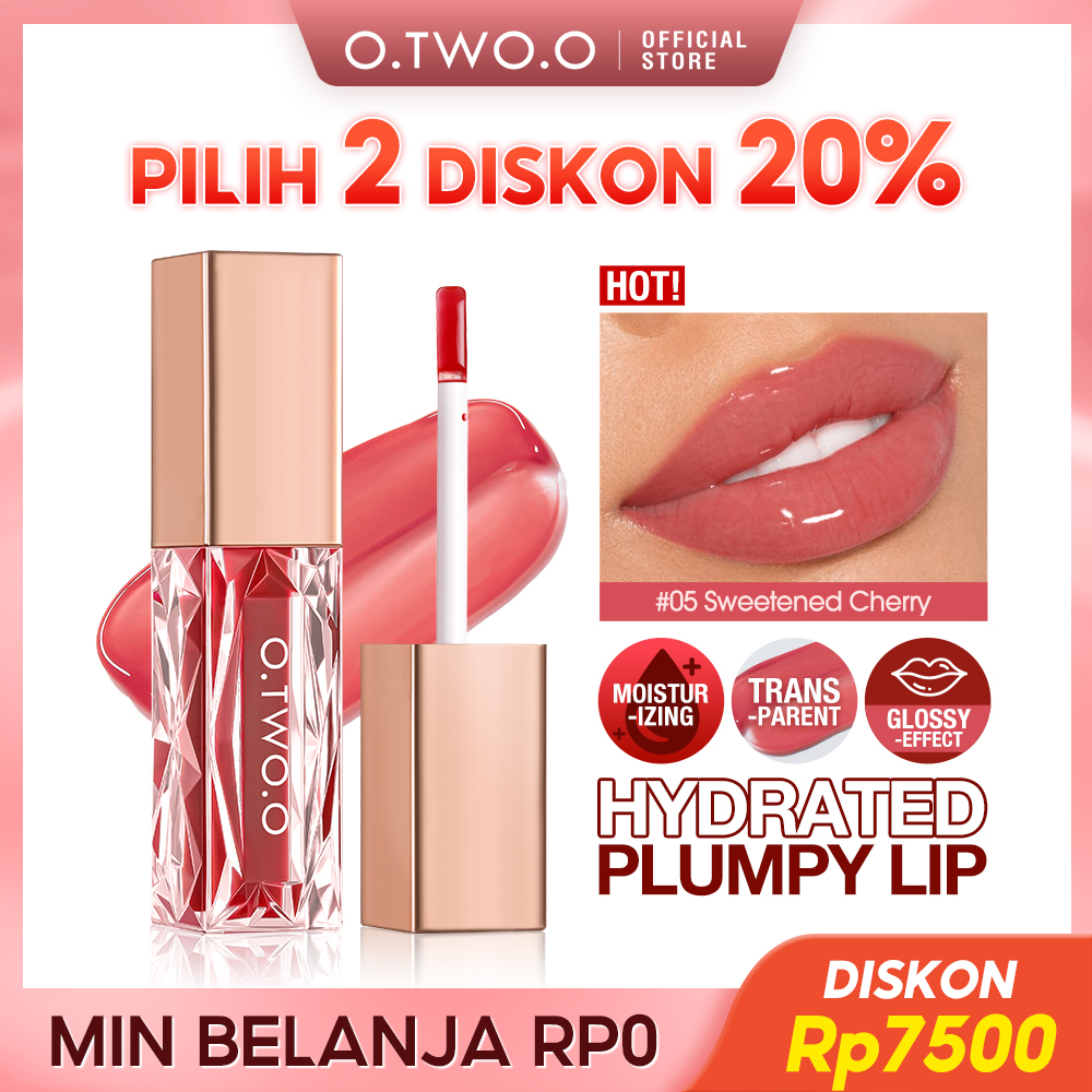 O.TWO.O Lip Gloss / Lipstick Kristal Bening Ringan Dan Jernih