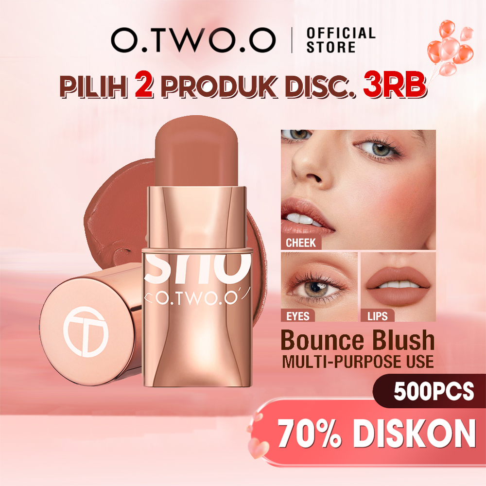 O.TWO.O 3 in 1 Blush Stick Hydrating Gloss Lip &amp; Cheek Makeup Blusher Balm