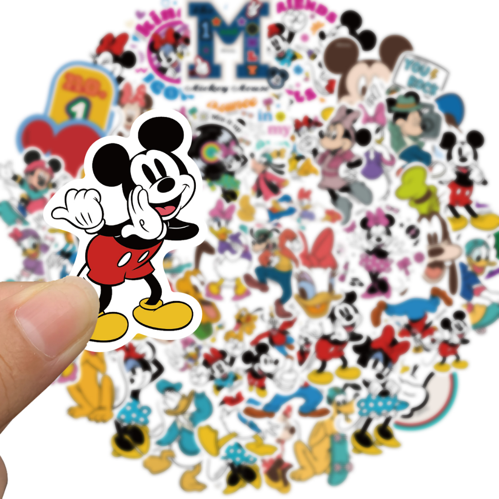 50 Pcs Disney Lucu Kartun Mickey Mouse Graffiti Stiker DIY Laptop Scrapbook Telepon Bagasi Gitar Anak Stiker Mainan