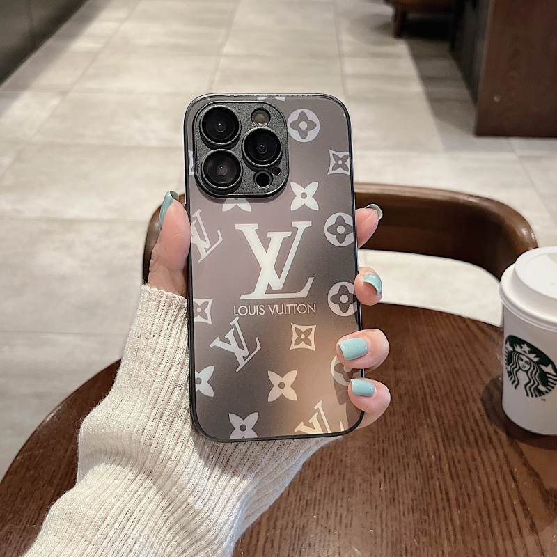 IPHONE Casing Ponsel LV Kaca Louis Vuitton Warna-Warni Mewah Baru Untuk Iphone12 13 11 14 pro max