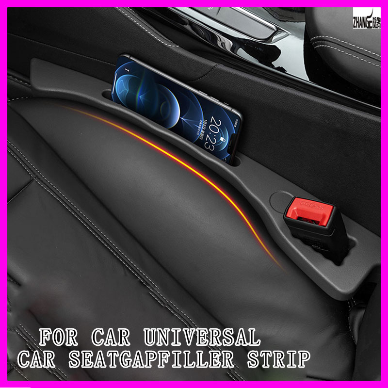 1set Pengisi Celah Kursi Mobil Universal PU Strip Pengisian Anti Bocor Strip Celah Kursi Anti-Drop Dengan Lubang Dekorasi Mobil Aksesoris Interior Mobil (Dengan Telepon/card holder)