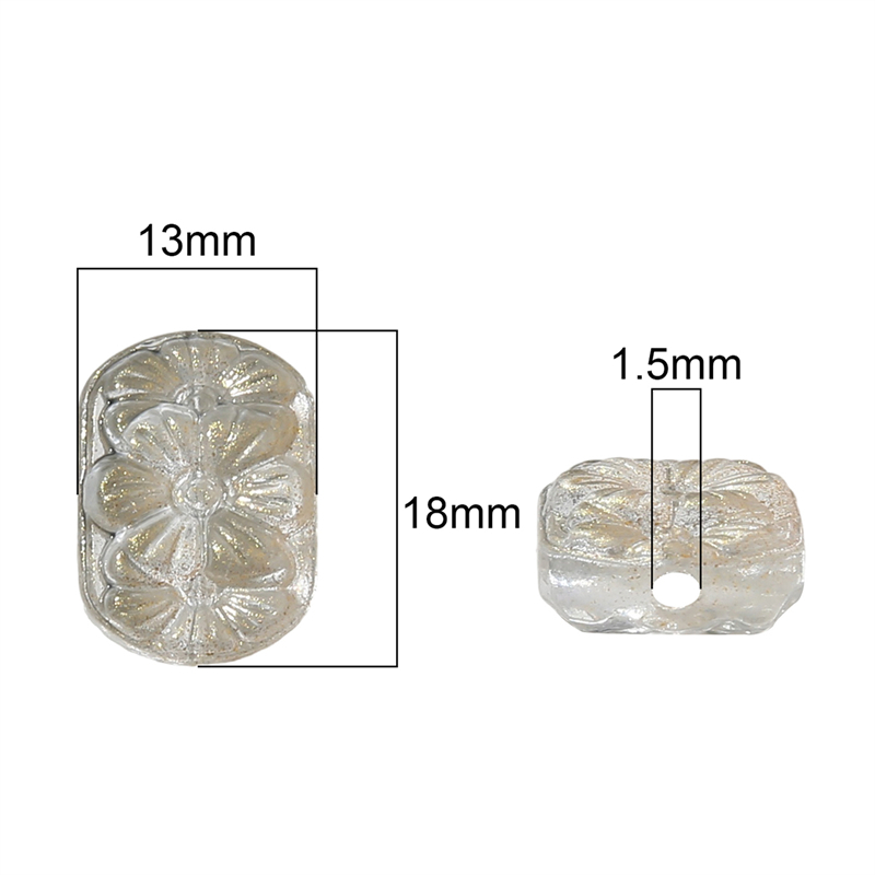 10pcs /Bag 13x18mm Manik-Manik Pesona Kaca Kristal Untuk Gelang Kalung Gantungan Kunci DIY Membuat Kerajinan Perhiasan