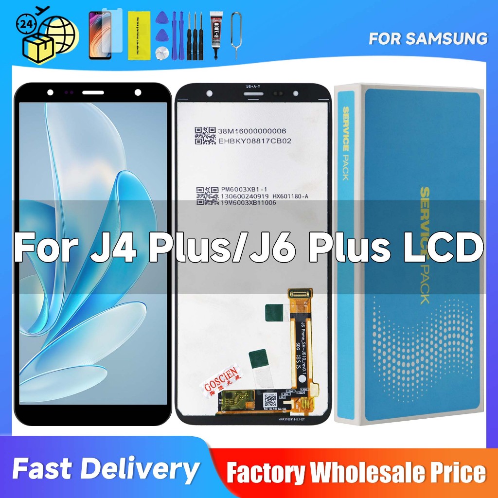 LCD Touchscreen for Samsung Galaxy J4 Plus J415 J4 + SM-J415F J6 Plus J610 Original Complete Fullest