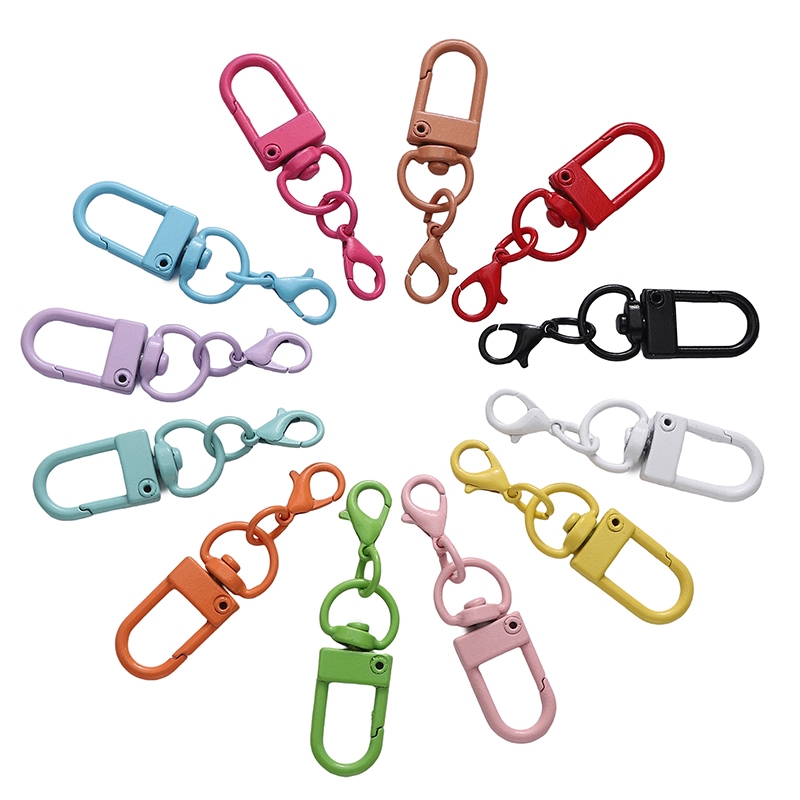 Color Paint Alloy Lobster Clasp Key Ring DIY Keychain Backpack Clasp Accessories