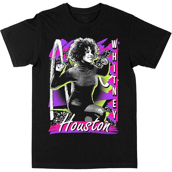 Kaos Hitam Retro Vintage Whitney Houston