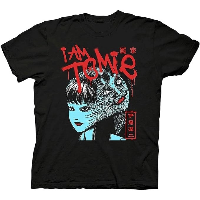 Kaos Junji Ito Tomie Kawakami Manga Anime Graphic T Shirt