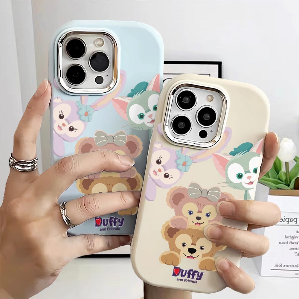 Softcase Untuk iPhone 14 15 Pro Max 14 15 Plus Cartoon Duffy Back Cover Case Soft Original Liquid Si