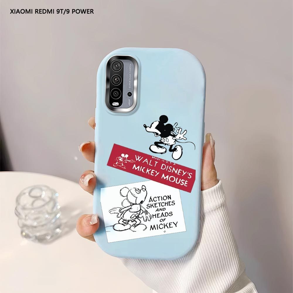 Softcase Untuk Xiaomi Redmi 9 9T 9A 9C A3 Poco C61 Cute Mickey Pattern Cover Case Soft Original Liqu