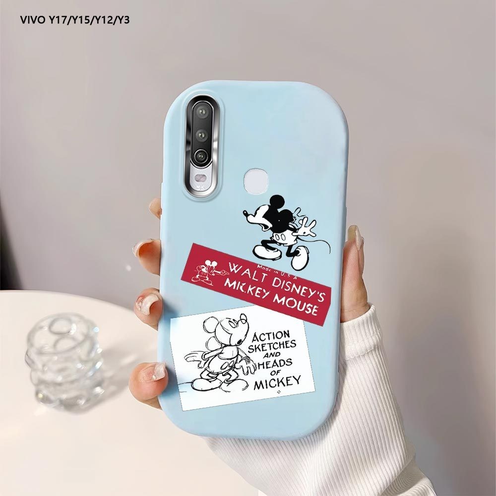 Softcase Untuk Vivo Y15S Y15A Y15C Y17 Y15 Y12 Y19 Y91C Y01 Cute Mickey Pattern Cover Case Soft Orig