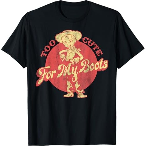 Kaos Disney Pixar Toy Story 4 Jessie Too Cute Leher kru katun murni unisex