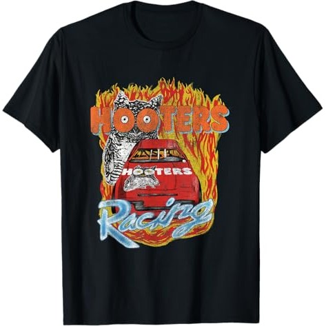 Kaos Hooters Dewasa Classic Fit Racing Flames