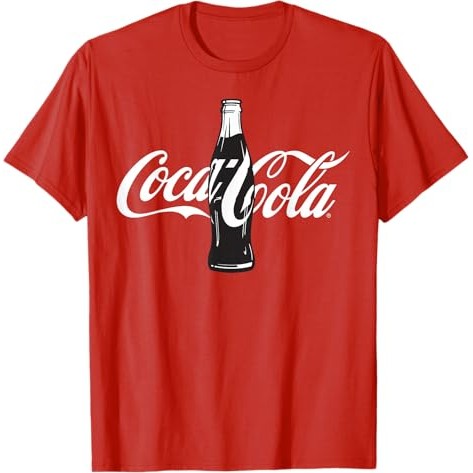 Kaos Botol Kaca Tunggal Coca Cola Leher Kru Katun Murni Unisex