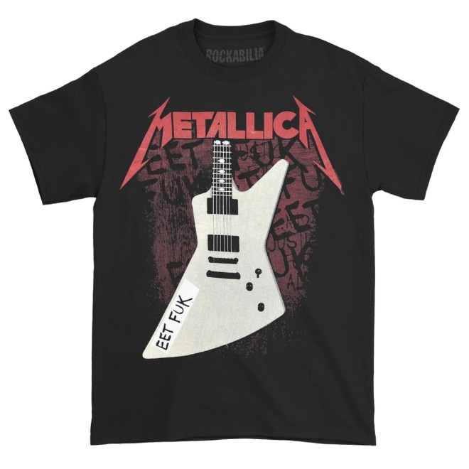 Kaos Slim Fit METALLICA Eet Fuk (Cetak Belakang) Leher kru katun murni unisex