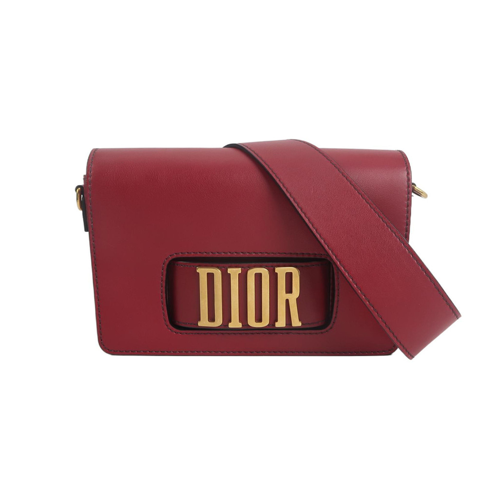 Dior Dio(r)evolution Tas Selempang Warna Solid Kulit dengan Logo Monogram