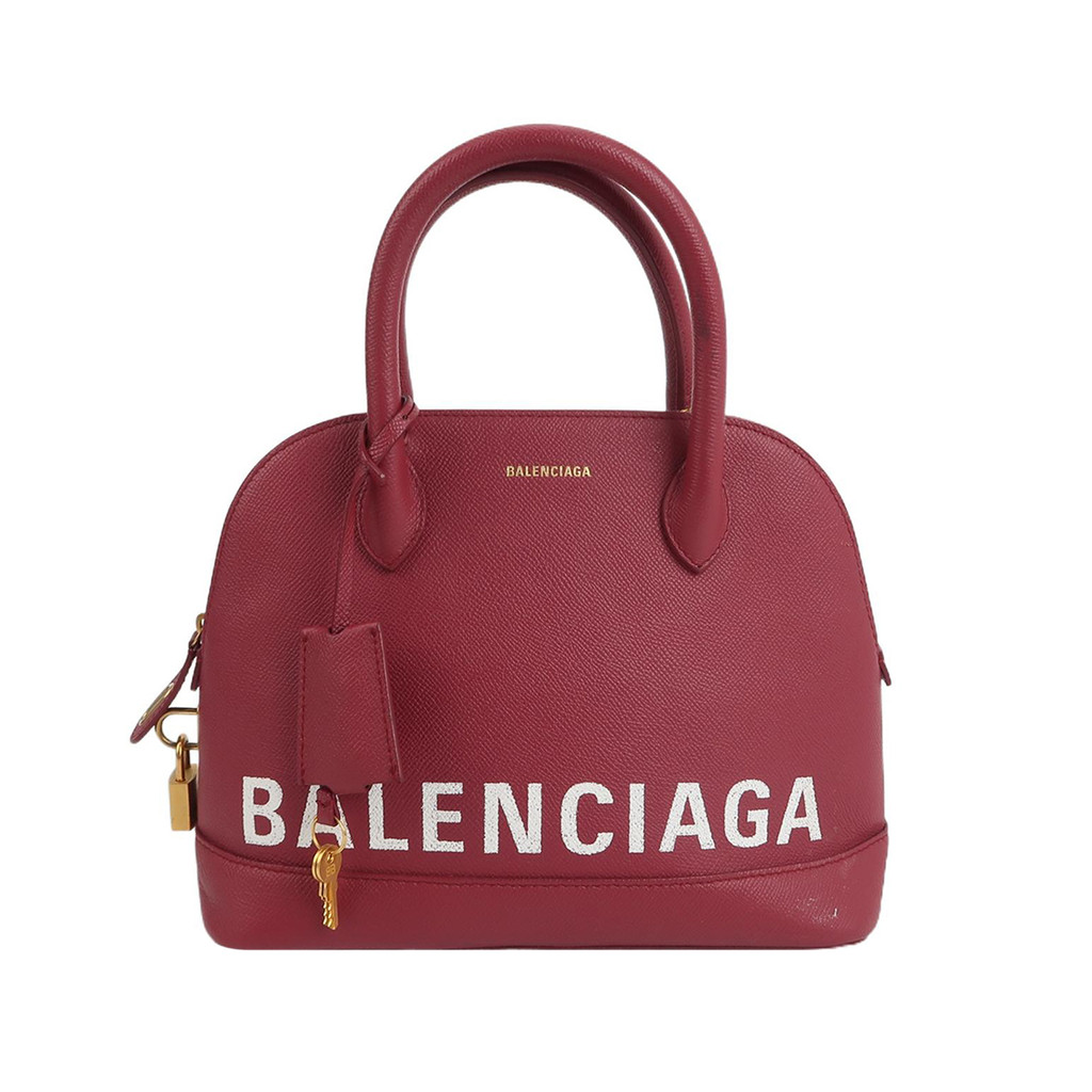 Balenciaga Ville Tas Kecil Kulit Sapi Warna Polos Balenciaga Tas Tangan Embossed