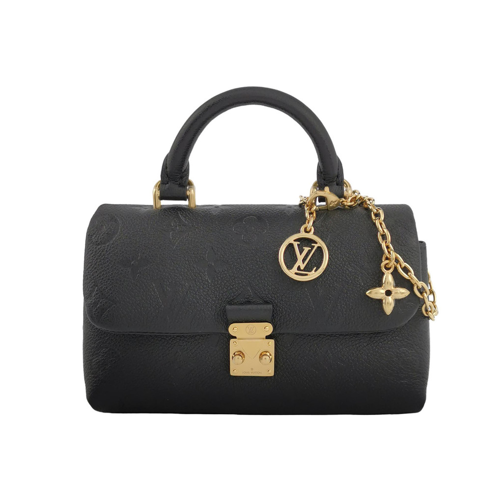 Louis Vuitton (LV) Madeleine Nano Kulit Sapi Monogram Embossed Tas Selempang Tas Bahu Versi Chip