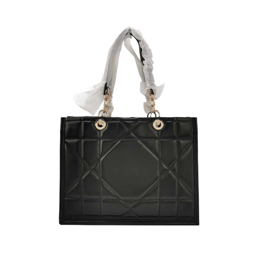 Dior Tas Selempang Kanvas Polos Bergaris Medium Kulit Sapi