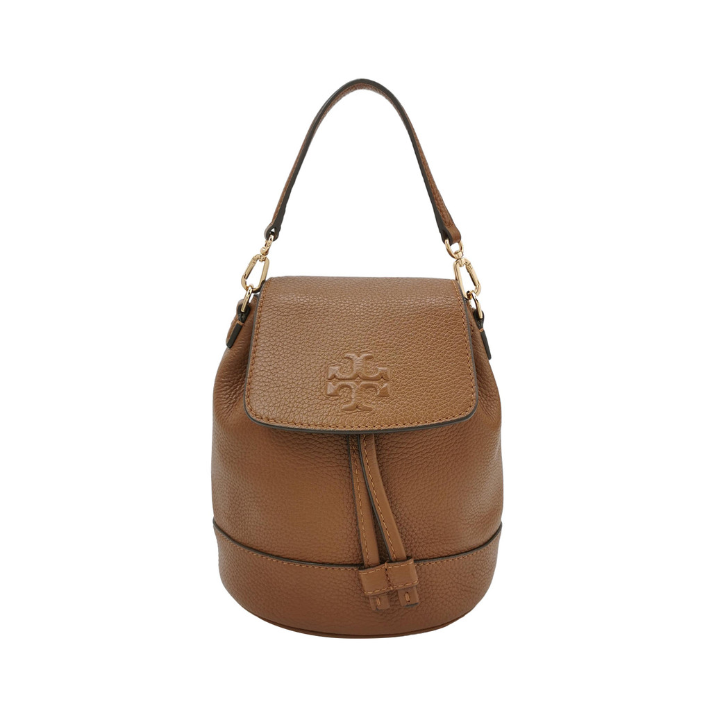 Tory Burch Tas Ransel Kulit Sapi Full-Grain Warna Solid dengan Logo Double-T