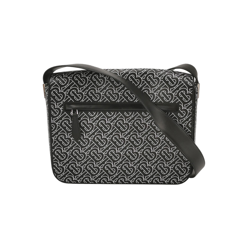 Burberry Horseferry Tas Bahu Kulit Sapi Berwarna Solid dengan Logo TB Berbentuk Huruf