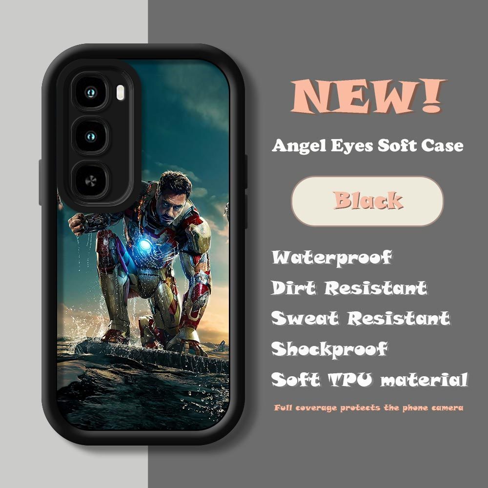 Untuk Itel City 100 A90 Marvel IronMan Phone Casing Soft Silicone TPU Case