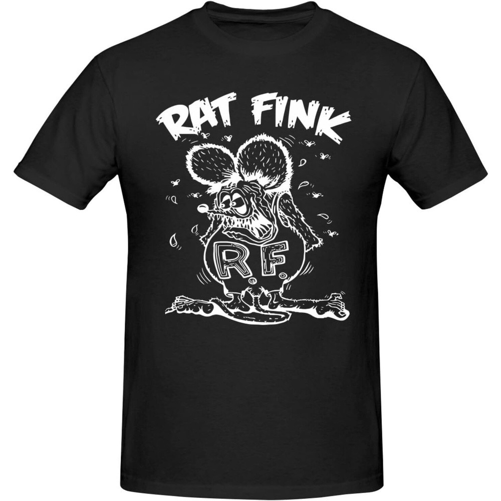Rat Movie Fink Shirt Men's Short Sleeve Crew Neck T Shirt Cotton T Shirt Tee Tops Unisex Black